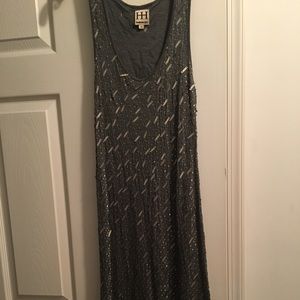 Beaded shirt dress